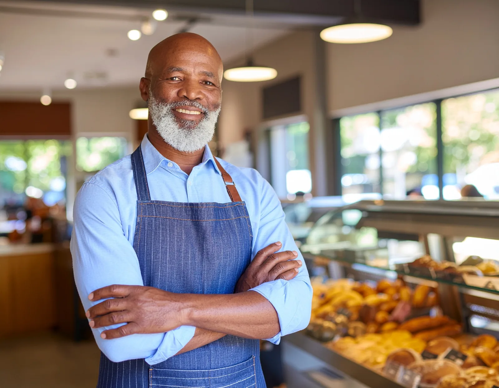 Business owner tracking shop expenses